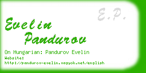 evelin pandurov business card